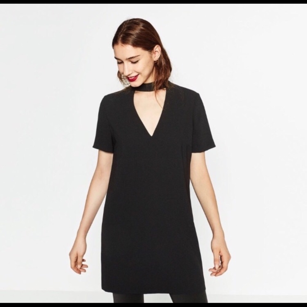 Zara cutout vneck dress